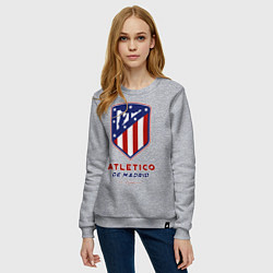 Свитшот хлопковый женский Atlecito de Madrid, цвет: меланж — фото 2