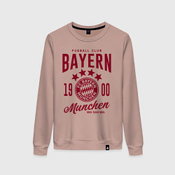 Свитшот хлопковый женский Bayern Munchen 1900, цвет: пыльно-розовый