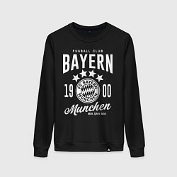 Свитшот хлопковый женский Bayern Munchen 1900, цвет: черный