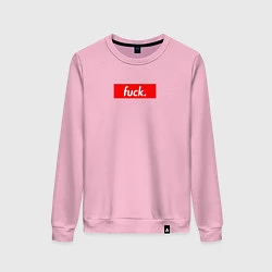 Свитшот хлопковый женский Fuck Supreme, цвет: светло-розовый