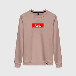 Свитшот хлопковый женский Fuck Supreme, цвет: пыльно-розовый