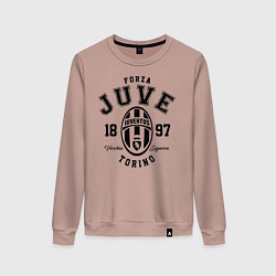 Свитшот хлопковый женский Forza Juve 1897: Torino, цвет: пыльно-розовый