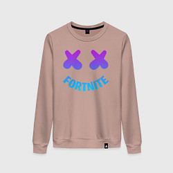 Свитшот хлопковый женский FORTNITE x MARSHMELLO, цвет: пыльно-розовый
