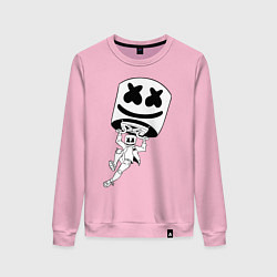 Свитшот хлопковый женский Marshmello King, цвет: светло-розовый