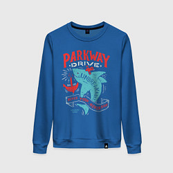 Свитшот хлопковый женский Parkway Drive: Unbreakable, цвет: синий