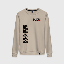 Свитшот хлопковый женский MASS EFFECT N7, цвет: миндальный