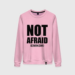 Свитшот хлопковый женский Not Afraid, цвет: светло-розовый