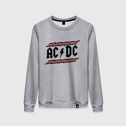 Свитшот хлопковый женский AC/DC Voltage, цвет: меланж