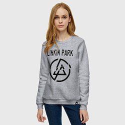 Свитшот хлопковый женский Linkin Park, цвет: меланж — фото 2