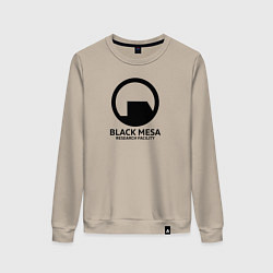 Свитшот хлопковый женский Black Mesa: Research Facility, цвет: миндальный