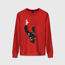 Свитшот хлопковый женский Boxing, цвет: красный