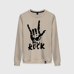 Свитшот хлопковый женский Real Rock, цвет: миндальный