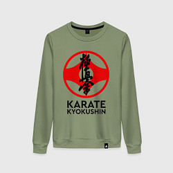 Свитшот хлопковый женский Karate Kyokushin, цвет: авокадо