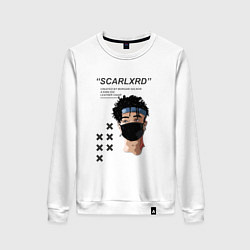 Свитшот хлопковый женский SCARLXRD, цвет: белый