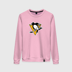 Свитшот хлопковый женский Pittsburgh Penguins: Evgeni Malkin, цвет: светло-розовый