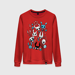 Свитшот хлопковый женский Hollow Knight, цвет: красный