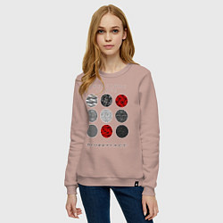 Свитшот хлопковый женский TOP: Blurryface, цвет: пыльно-розовый — фото 2