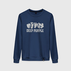 Свитшот хлопковый женский Deep Purple, цвет: тёмно-синий