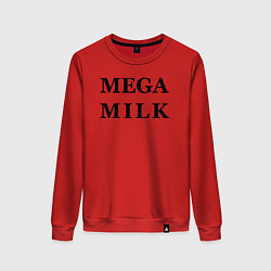 Свитшот хлопковый женский Billie Eilish: Mega Milk, цвет: красный