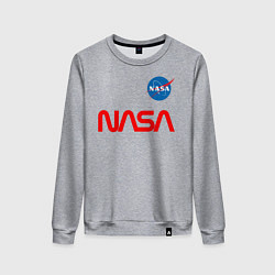 Свитшот хлопковый женский Nasa mania, цвет: меланж