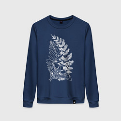 Свитшот хлопковый женский ОДНИ ИЗ НАС 2, цвет: тёмно-синий