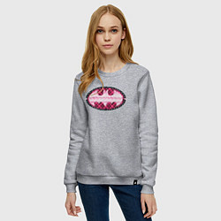 Свитшот хлопковый женский Batgirl, цвет: меланж — фото 2