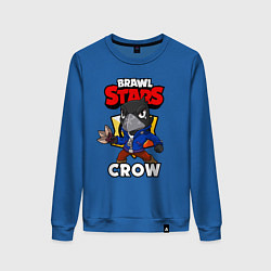 Свитшот хлопковый женский BRAWL STARS CROW, цвет: синий