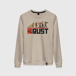 Свитшот хлопковый женский Evolution Rust, цвет: миндальный