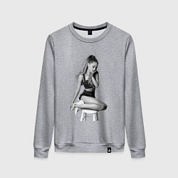 Свитшот хлопковый женский ARIANA GRANDE, цвет: меланж