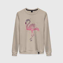 Свитшот хлопковый женский Flamingo, цвет: миндальный