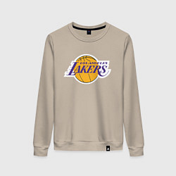 Свитшот хлопковый женский LA LAKERS, цвет: миндальный