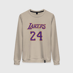 Свитшот хлопковый женский Lakers 24, цвет: миндальный