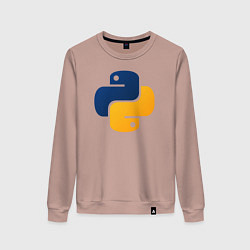 Свитшот хлопковый женский Python, цвет: пыльно-розовый