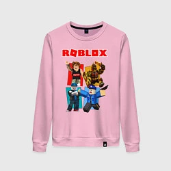 Свитшот хлопковый женский ROBLOX, цвет: светло-розовый