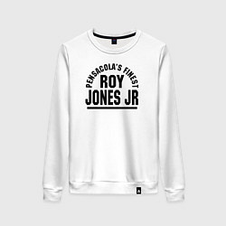 Свитшот хлопковый женский Roy Jones Jr, цвет: белый