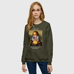 Свитшот хлопковый женский Mona Lisa, цвет: хаки — фото 2