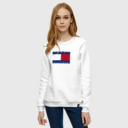 Свитшот хлопковый женский TOMMY HILFIGER, цвет: белый — фото 2