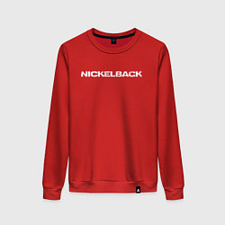 Свитшот хлопковый женский Nickelback, цвет: красный