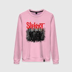 Свитшот хлопковый женский SLIPKNOT, цвет: светло-розовый