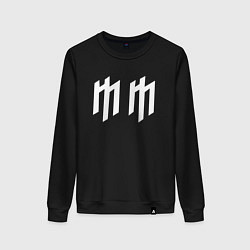 Свитшот хлопковый женский Marilyn Manson, цвет: черный