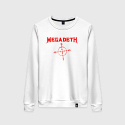 Свитшот хлопковый женский Megadeth, цвет: белый