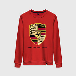 Свитшот хлопковый женский PORSCHE, цвет: красный