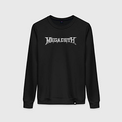 Свитшот хлопковый женский Megadeth, цвет: черный