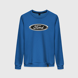 Свитшот хлопковый женский Ford, цвет: синий