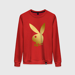 Свитшот хлопковый женский PLAYBOY GOLD, цвет: красный