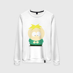 Свитшот хлопковый женский South Park Баттерс, цвет: белый