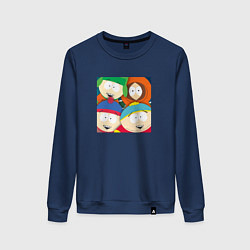Свитшот хлопковый женский South Park, цвет: тёмно-синий