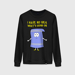 Свитшот хлопковый женский South Park, Полотенчик, цвет: черный