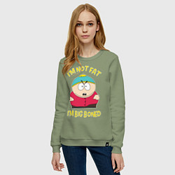 Свитшот хлопковый женский South Park, Эрик Картман, цвет: авокадо — фото 2