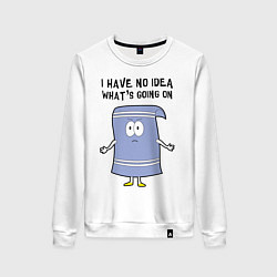 Свитшот хлопковый женский South Park, Полотенчик, цвет: белый